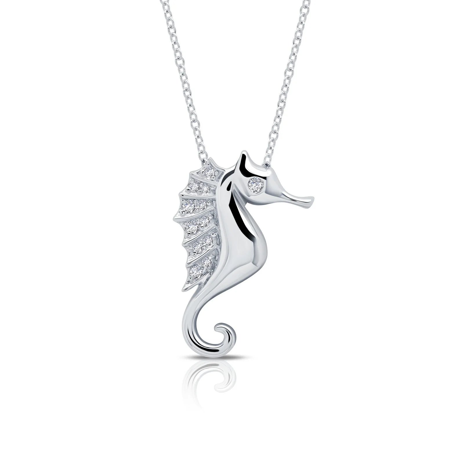 Lafonn | Whimsical Seahorse Necklace 0.37ctw