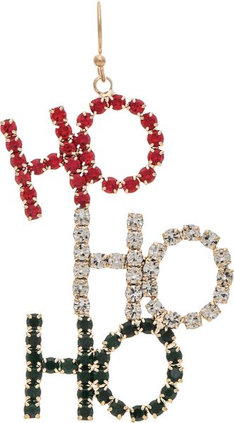 Rain Jewelry | Crystal HO HO HO Christmas Earring