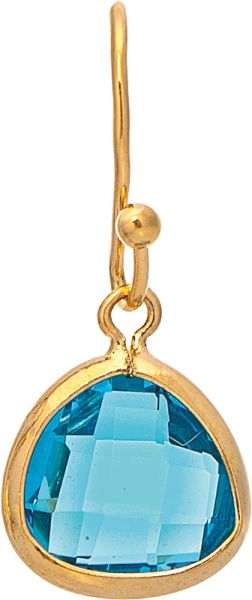 Rain Jewelry | Gold Blue Tiny Color Drops Earrings