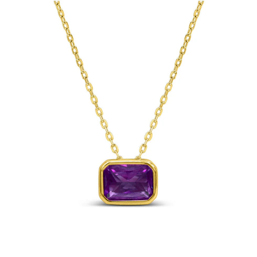 Stia | Sideways Baguette Slider Necklace