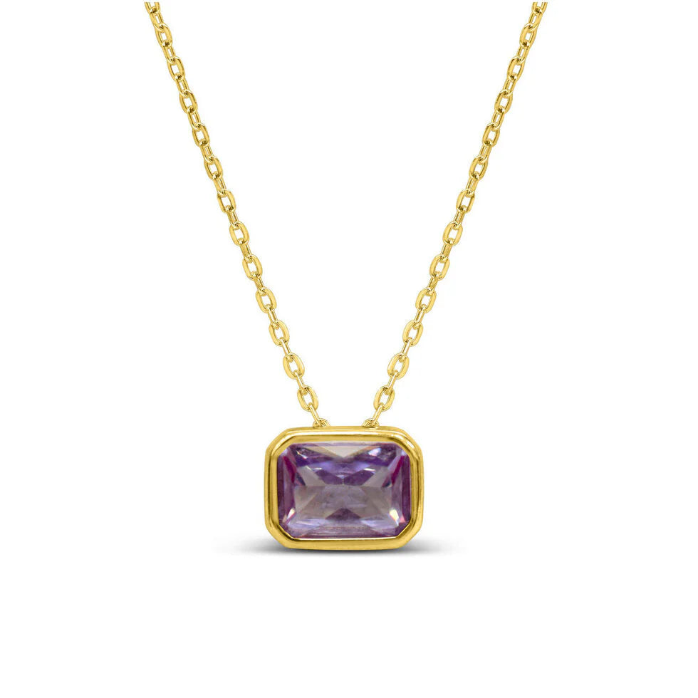 Stia | Sideways Baguette Slider Necklace