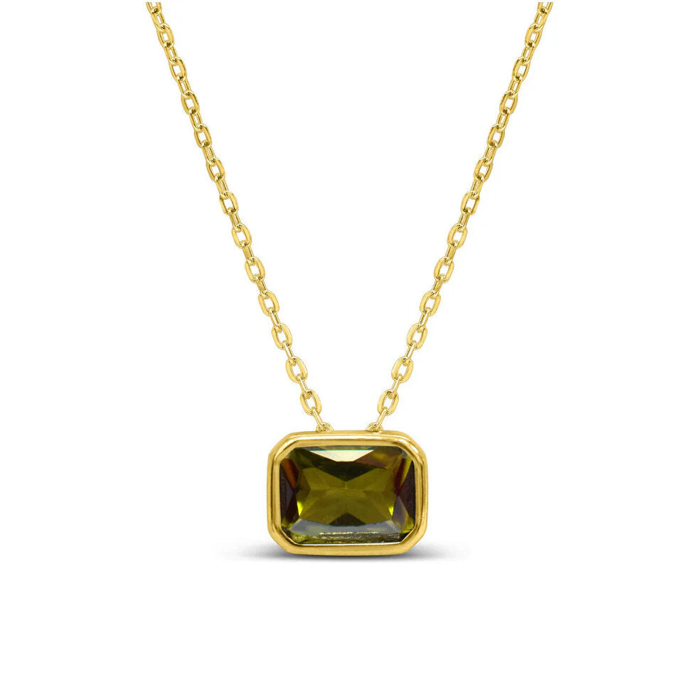 Stia | Sideways Baguette Slider Necklace