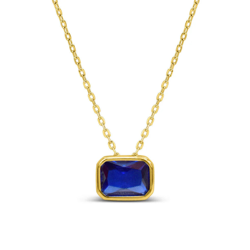 Stia | Sideways Baguette Slider Necklace