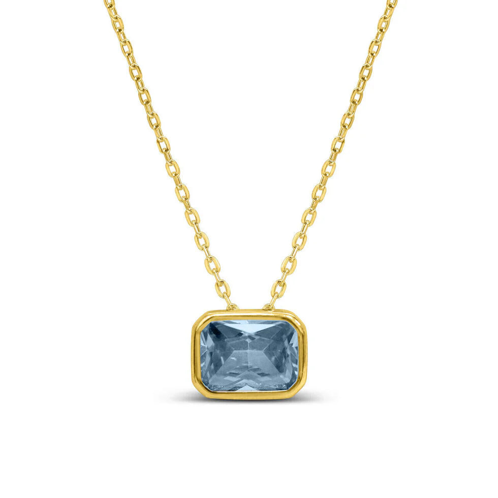 Stia | Sideways Baguette Slider Necklace