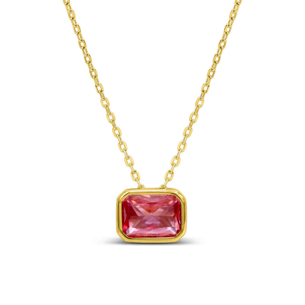 Stia | Sideways Baguette Slider Necklace