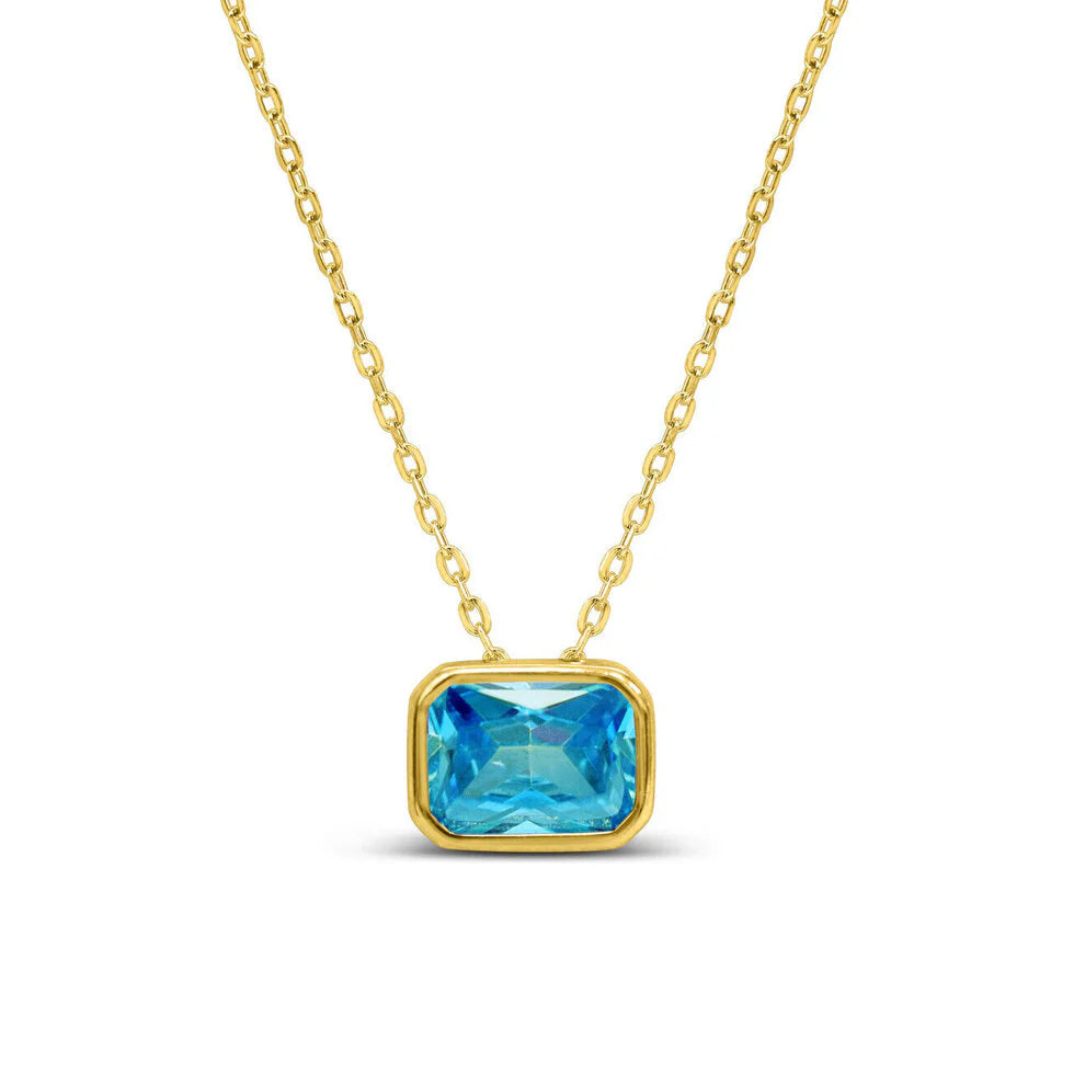 Stia | Sideways Baguette Slider Necklace
