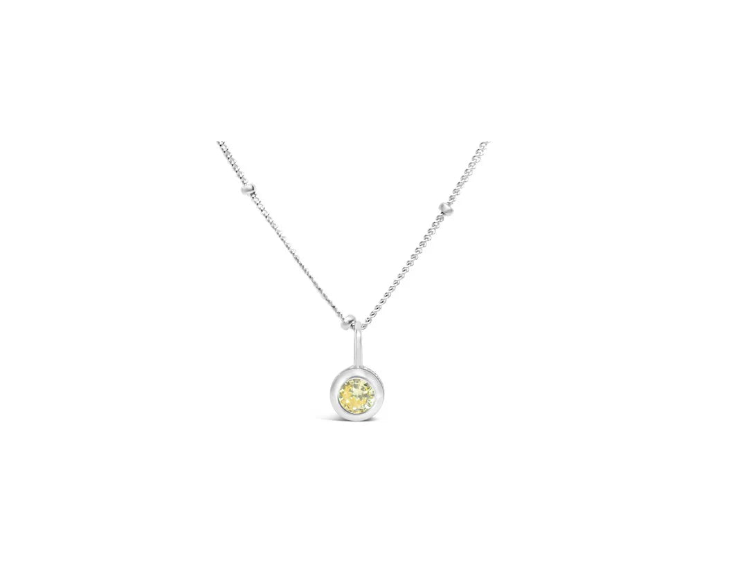 Stia | CZ Bezel Necklace