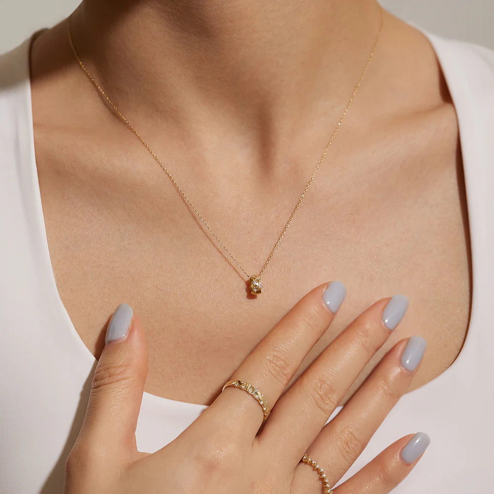 Aurelie Gi | Hazel | Lab Grown Diamond Ring Necklace 0.04ct