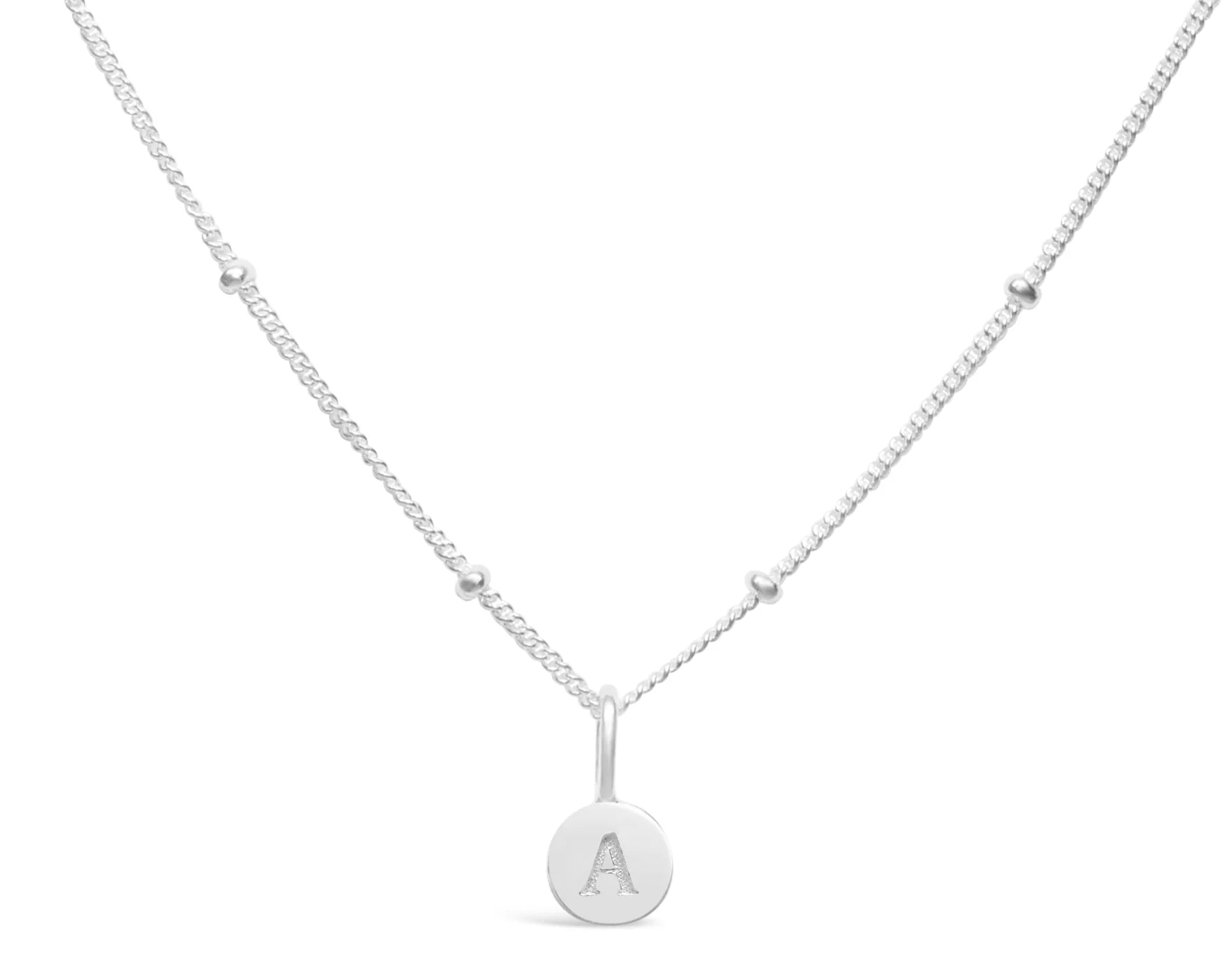 Stia | Love Letters - Mini Disk Letter Necklace