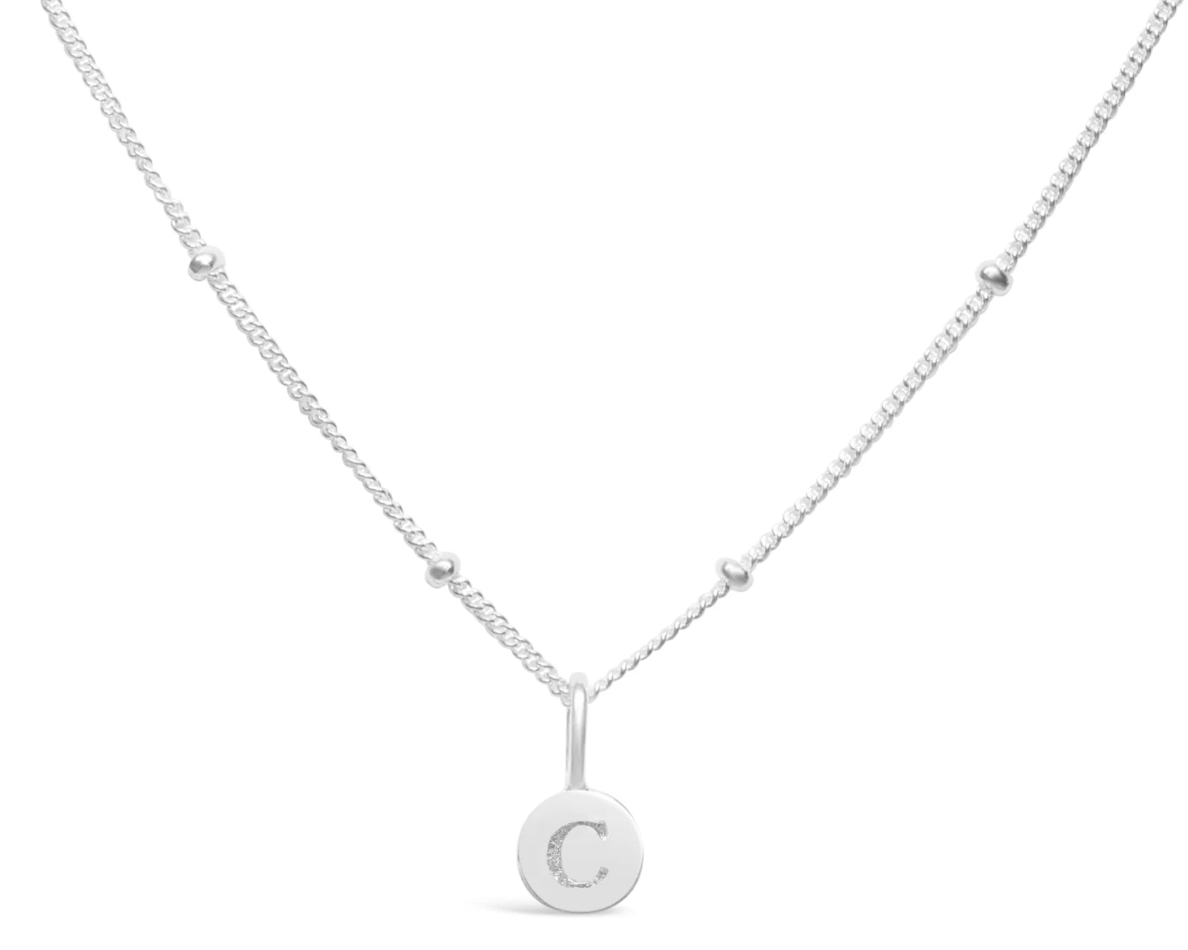 Stia | Love Letters - Mini Disk Letter Necklace