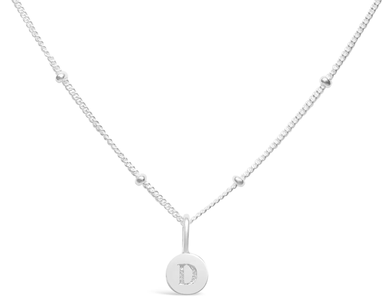 Stia | Love Letters - Mini Disk Letter Necklace