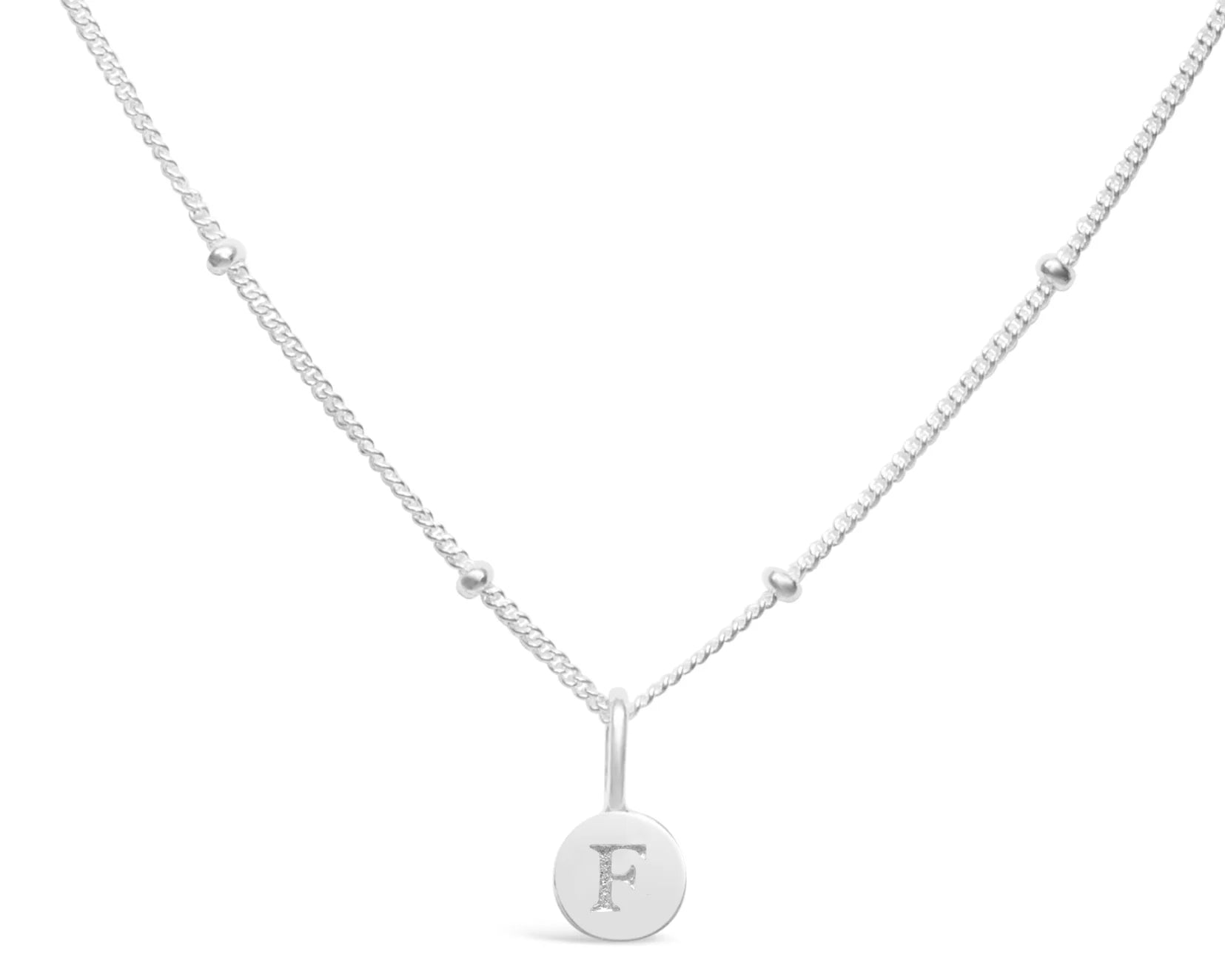 Stia | Love Letters - Mini Disk Letter Necklace