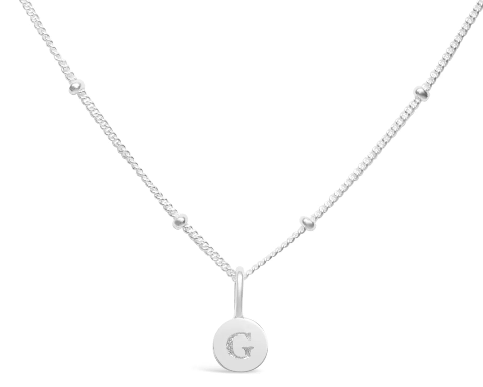 Stia | Love Letters - Mini Disk Letter Necklace