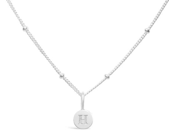 Stia | Love Letters - Mini Disk Letter Necklace