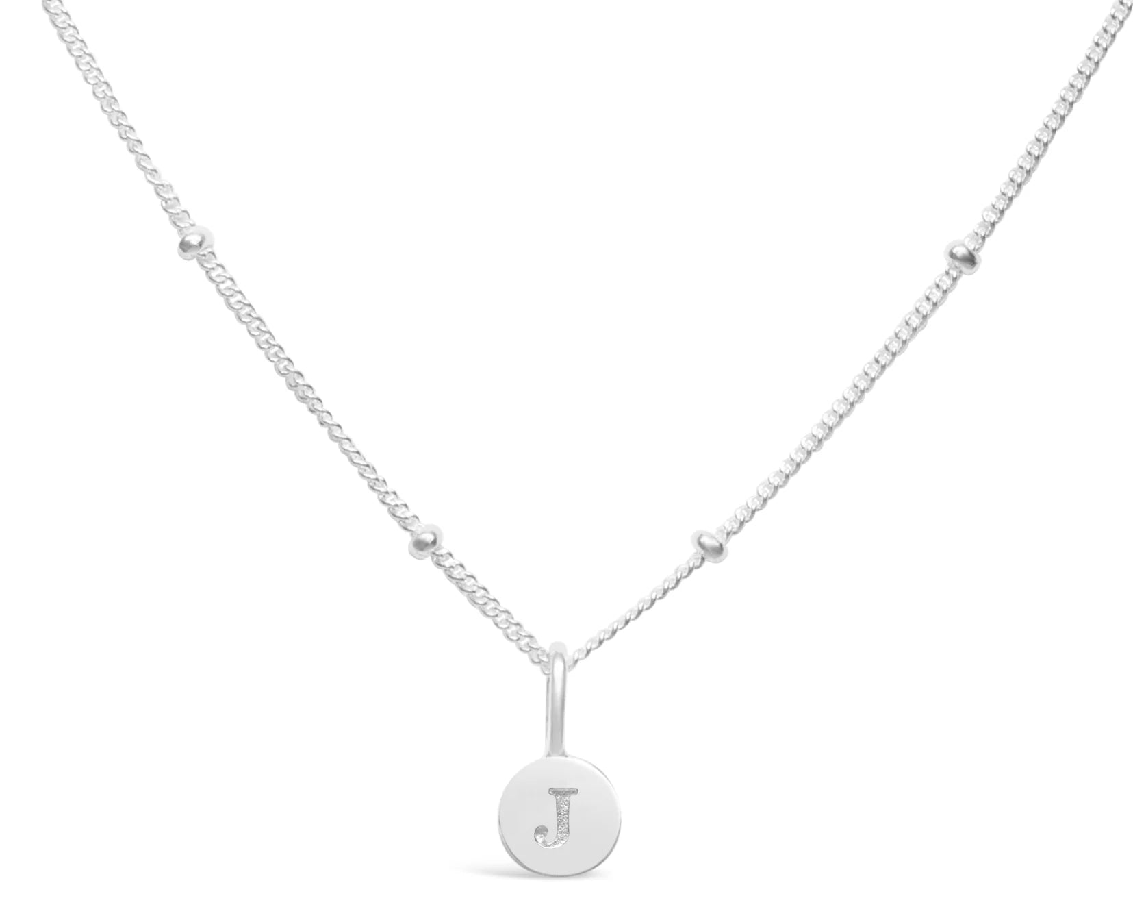 Stia | Love Letters - Mini Disk Letter Necklace