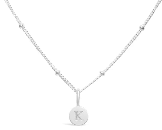 Stia | Love Letters - Mini Disk Letter Necklace