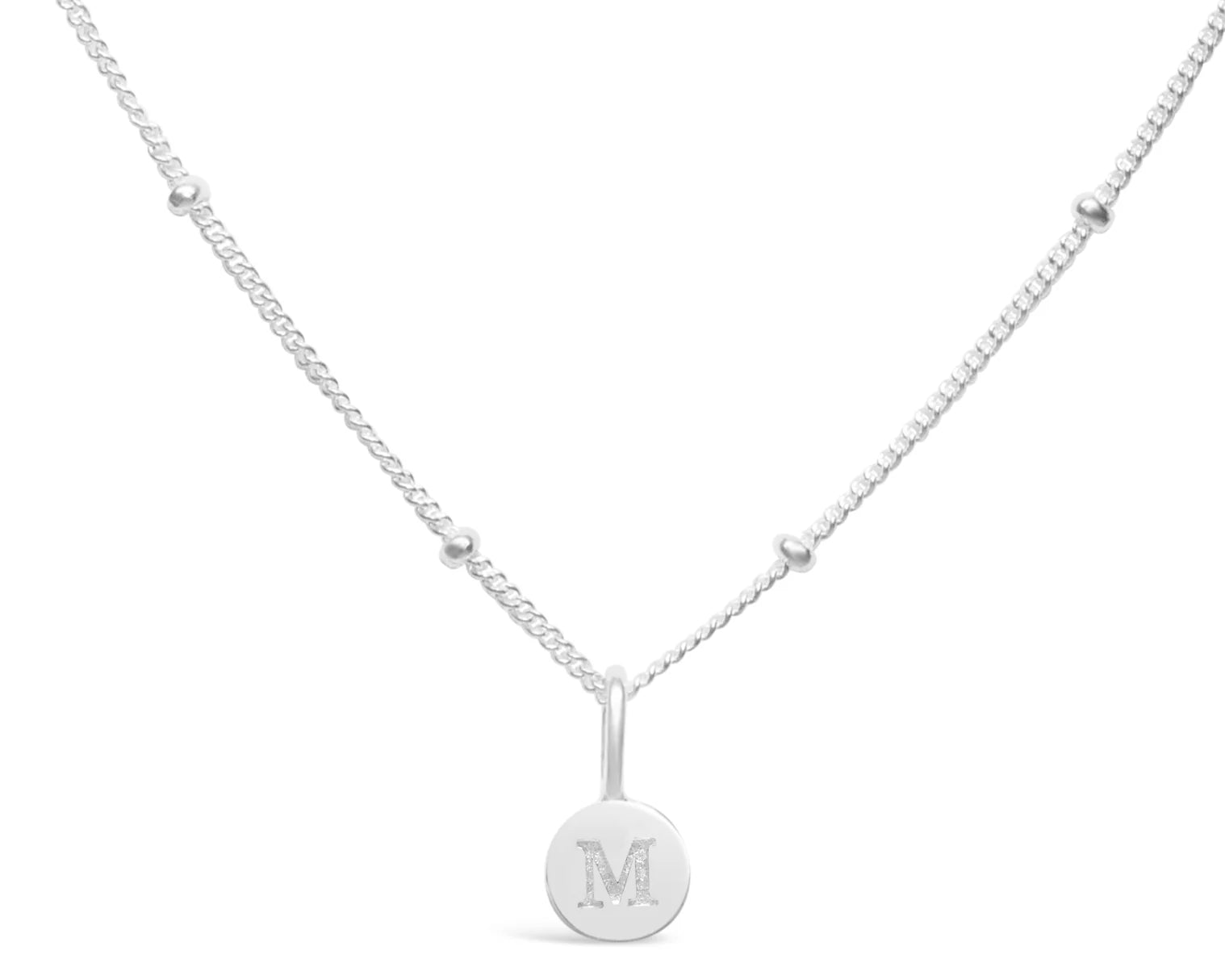 Stia | Love Letters - Mini Disk Letter Necklace