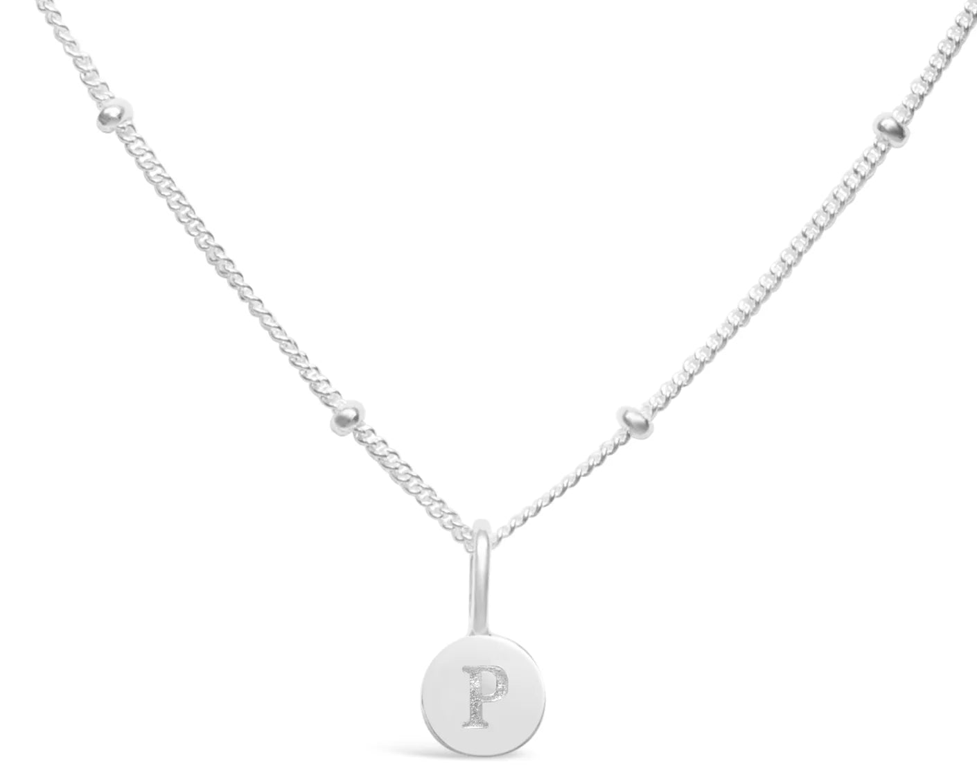 Stia | Love Letters - Mini Disk Letter Necklace
