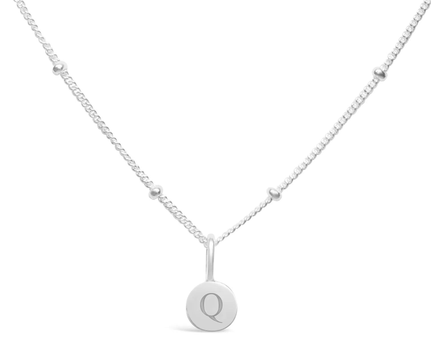 Stia | Love Letters - Mini Disk Letter Necklace