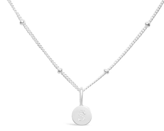 Stia | Love Letters - Mini Disk Letter Necklace