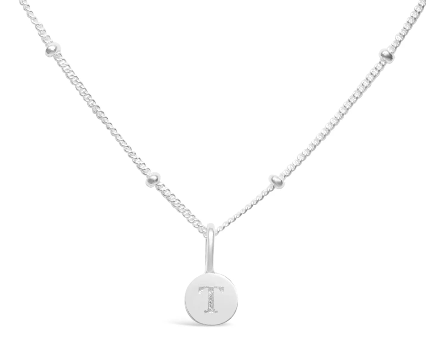 Stia | Love Letters - Mini Disk Letter Necklace