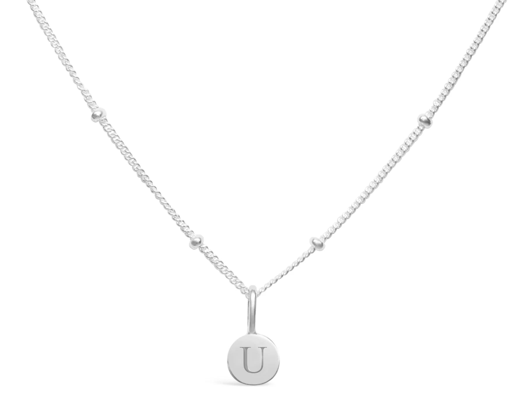 Stia | Love Letters - Mini Disk Letter Necklace