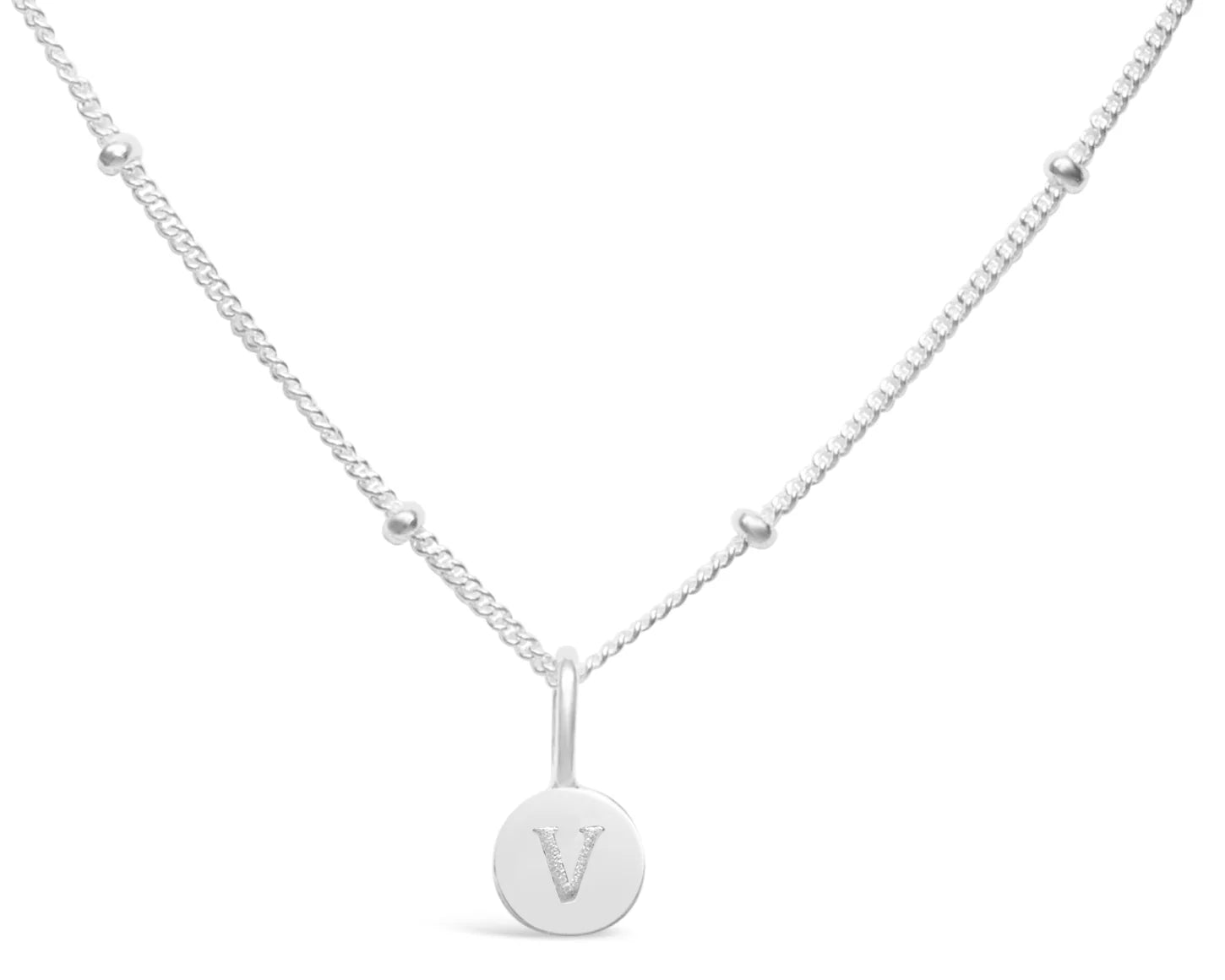 Stia | Love Letters - Mini Disk Letter Necklace