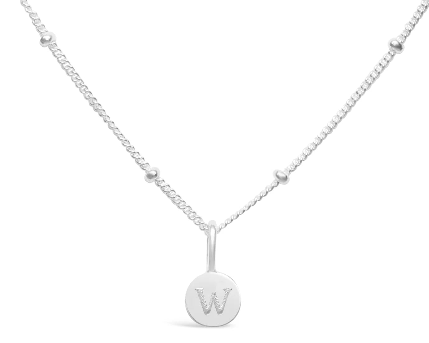 Stia | Love Letters - Mini Disk Letter Necklace