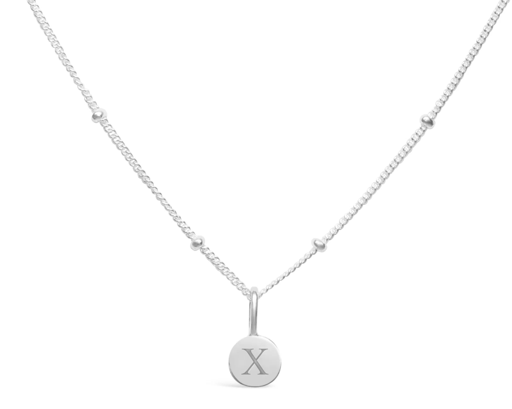 Stia | Love Letters - Mini Disk Letter Necklace