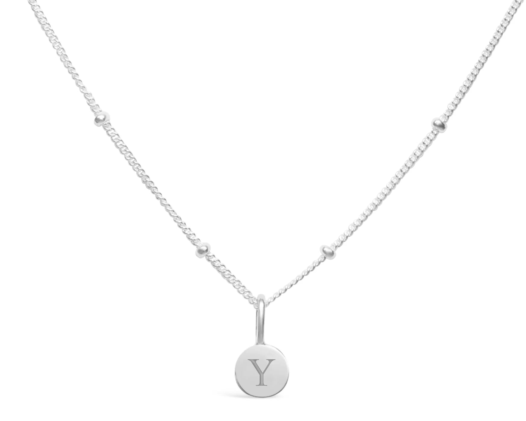 Stia | Love Letters - Mini Disk Letter Necklace