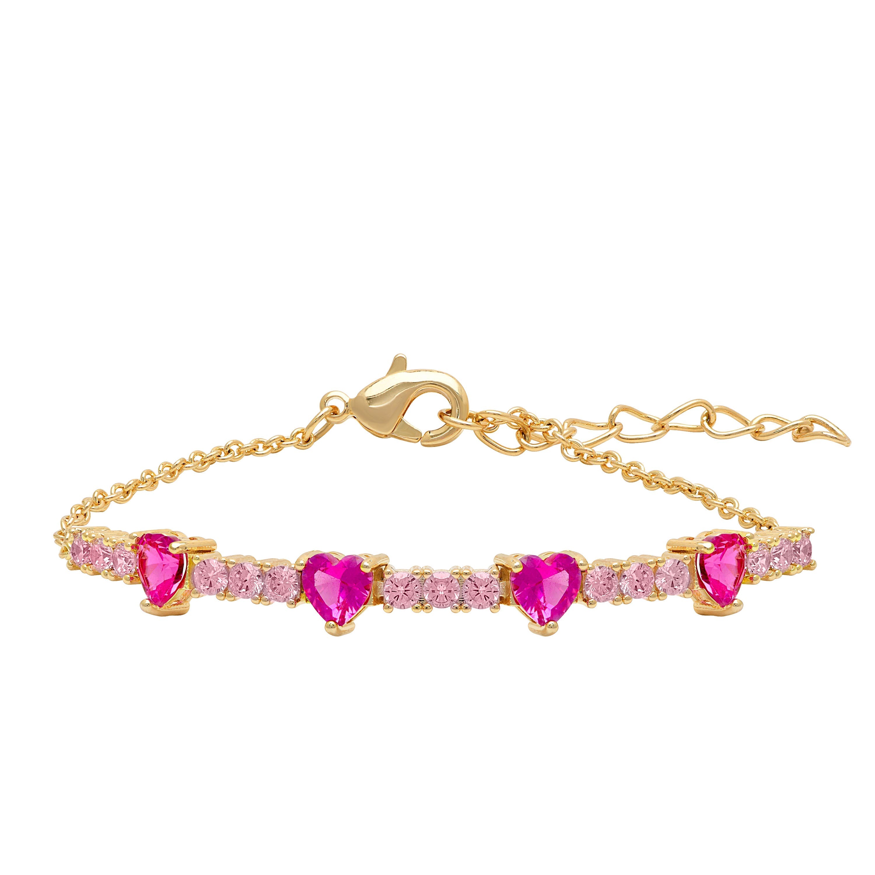 Cubic Zirconia Hearts Bracelet