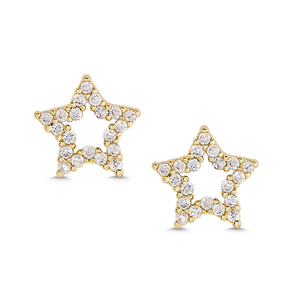 Lily Nily | Open Star CZ Stud Earrings
