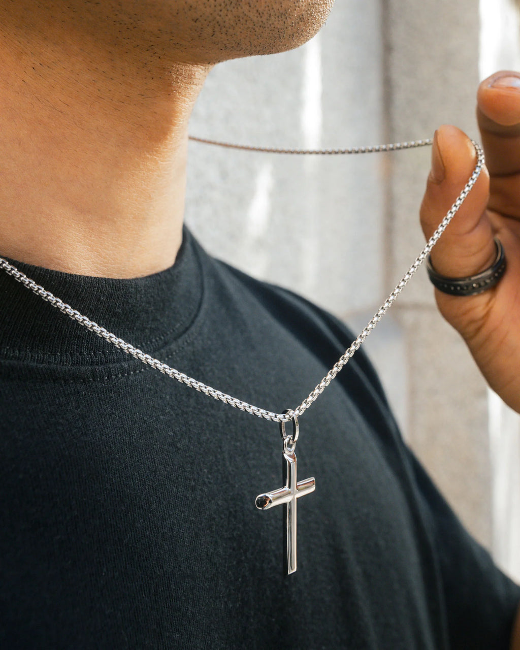 Italgem | Stainless Steel Polished Cross Necklace
