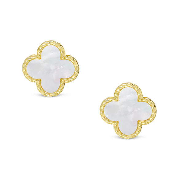 Lily Nily | Mother of Pearl Clover Stud Earrings