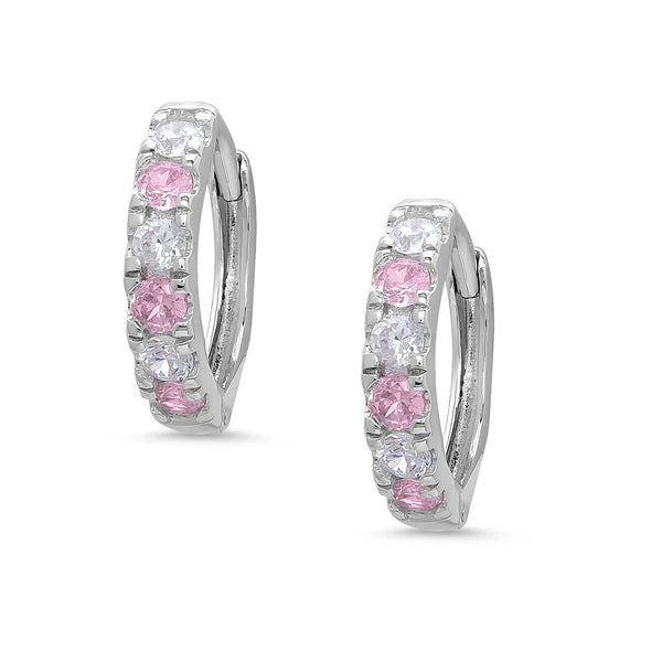 Cubic Zirconia Hoop Earrings