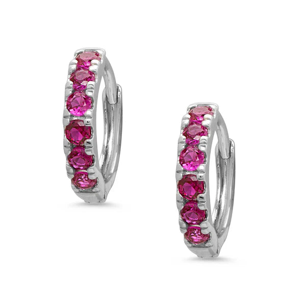 Cubic Zirconia Hoop Earrings