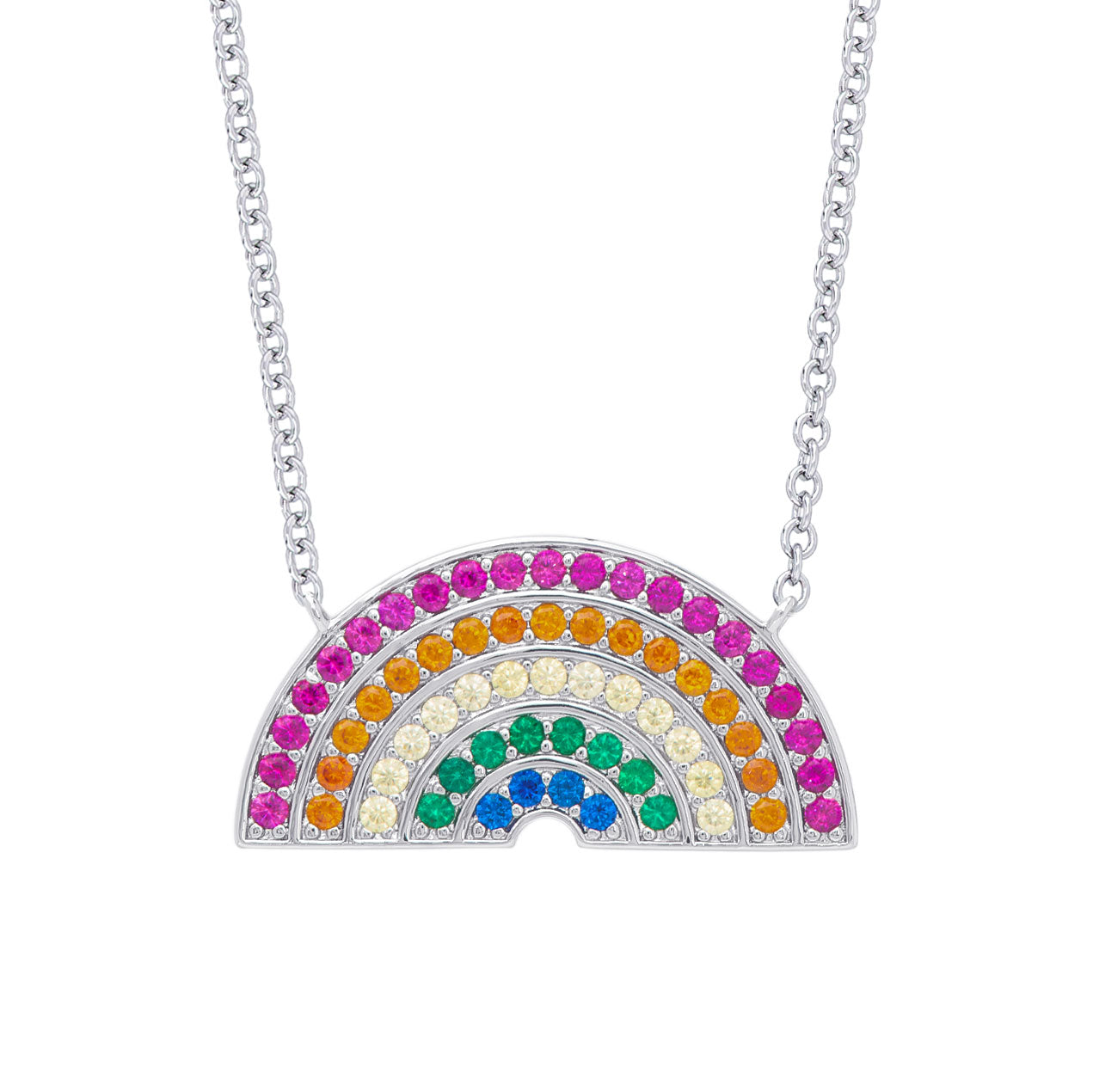 Rainbow Cubic Zirconia Necklace