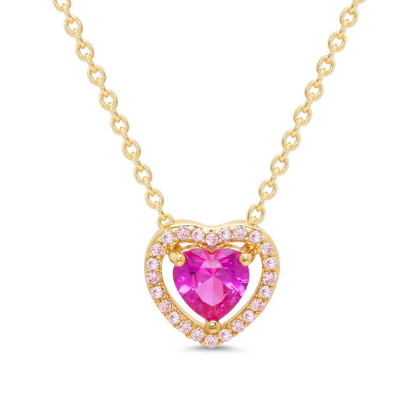 Lily Nily | CZ Heart Halo Necklace