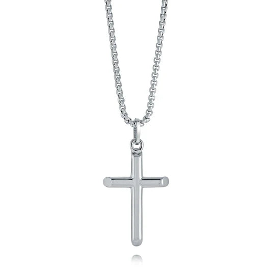 Italgem | Stainless Steel Polished Cross Necklace