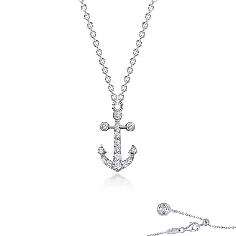 Lafonn | Mini Anchor Necklace | 0.41ct