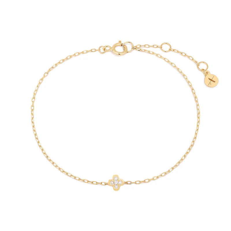 Aurelie Gi | Isolde | Lab Grown Diamond Clover Bracelet