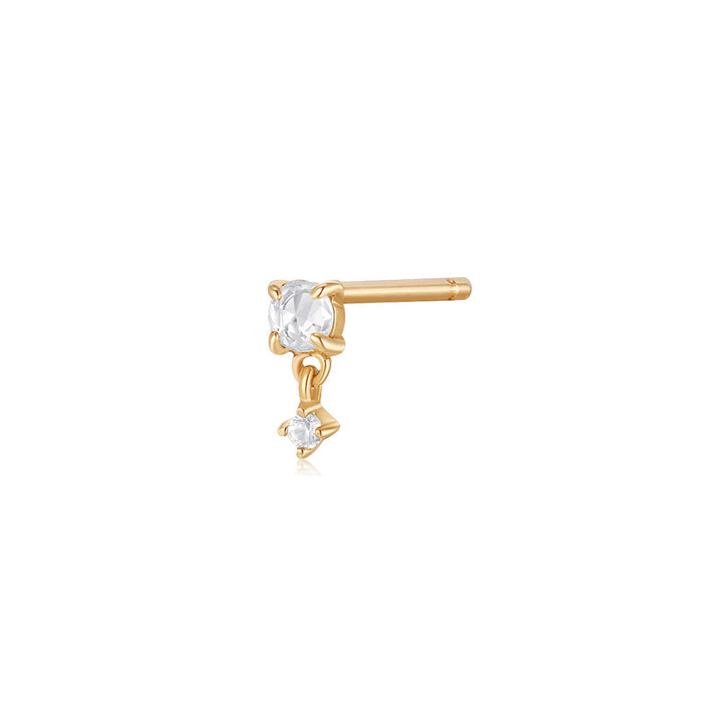 Aurelie Gi | Ida | Rose Cut White Sapphire Stud Earrings