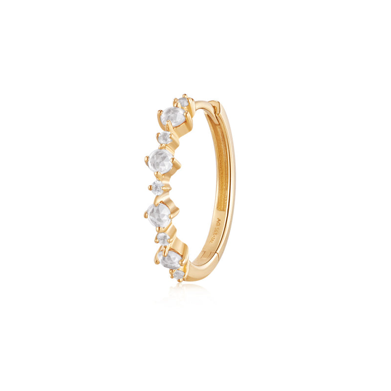Aurelie Gi | Audrey | Rose Cut White Sapphire Huggie Hoops