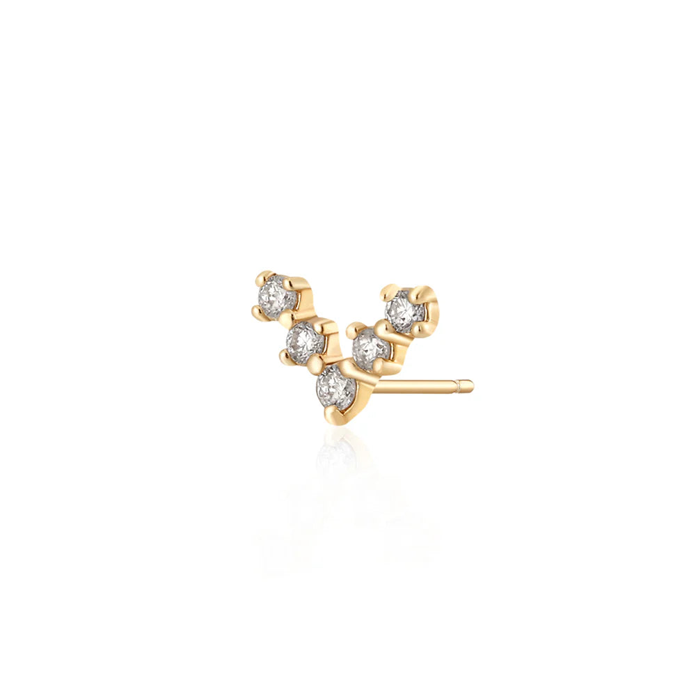 Aurelie Gi | Hope | Lab Grown Diamond Wishbone Stud Earring 0.042ct