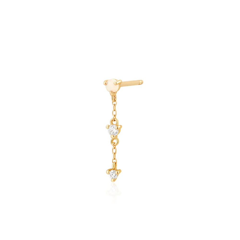 Aurelie Gi | Celestia | Opal and Lab Grown Diamond Drop Earring 0.034ct