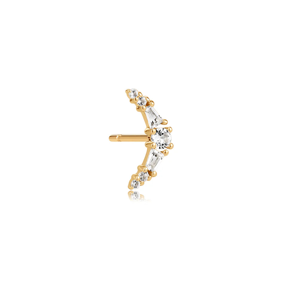 Vienna | White Sapphire Stud Earring