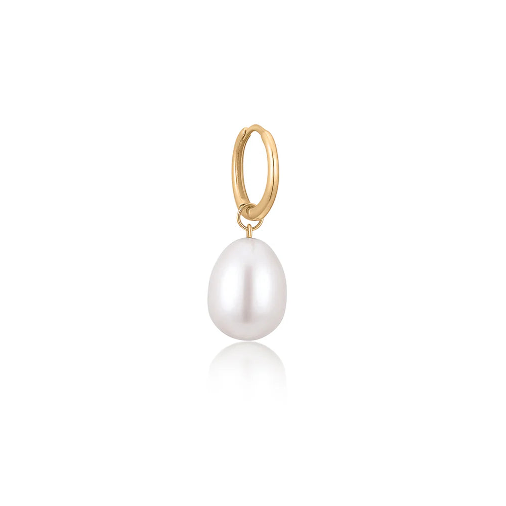 Aurelie Gi | Caterina | Dangle Pearl Huggie Hoop/PR