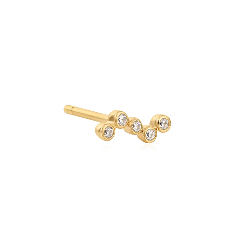 Aurelie Gi | Eloise | Natural Diamond Large Wave Stud Earring 0.03ct