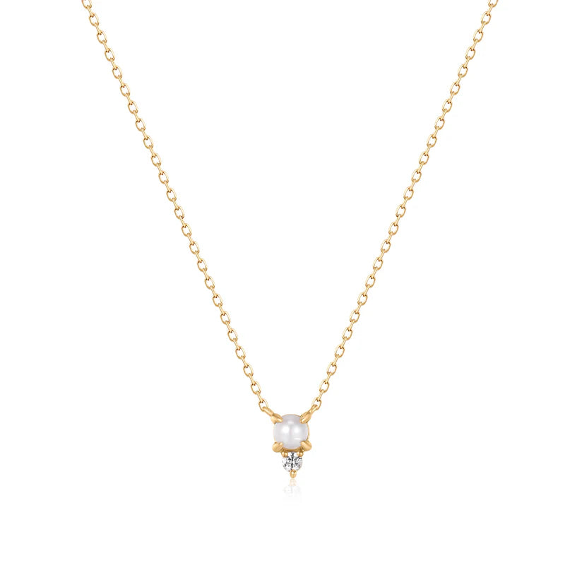 Aurelie Gi | Talia | Pearl and White Sapphire Necklace