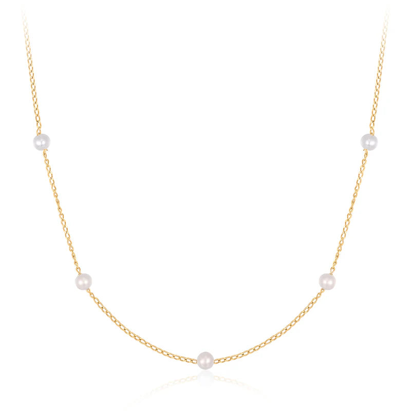 Aurelie Gi | Carolina | Pearl Station Necklace